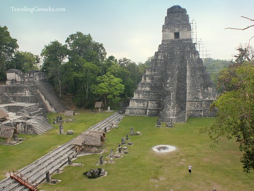 Can you spot Nicole in the Gran Plaza, Tikal National Park