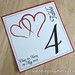 Red & Gray Double Hearts Entwined Wedding Table Numbers Cards <a style="margin-left:10px; font-size:0.8em;" href="http://www.flickr.com/photos/37714476@N03/19044190233/" target="_blank">@flickr</a>