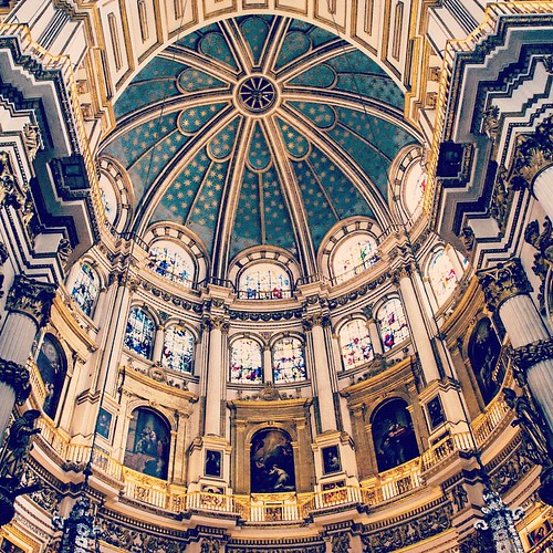2012     #Travel #Memories #Throwback #2012 #Autumn #Granada #Spain    ...   #Cathedral #Interior #Column #Ceiling #Arch #Dome #Decoration #Sculpture #Statue #Painting ©  Jude Lee