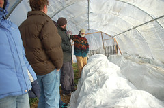 Hoop House Interior w/ Row Covers <a style="margin-left:10px; font-size:0.8em;" href="http://www.flickr.com/photos/91915217@N00/11283302333/" target="_blank">@flickr</a>