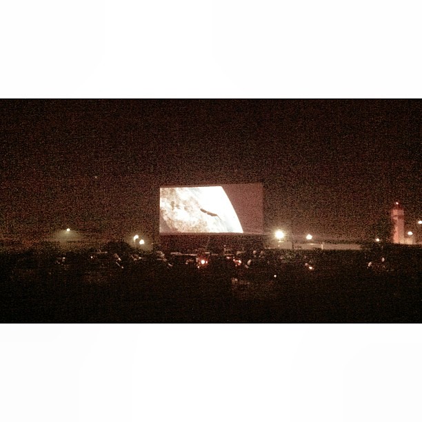 The weather is chilly and beautiful, why not.. #DriveIn #movienight #GRAVITY #LosAngeles