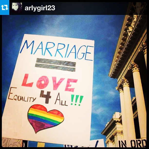 LOVE WINS!!!! Been crying tears of joy since waking up & hurriedly grabbing my phone for the news.  #Repost from @arlygirl23 #SCOTUS #DOMA #NOH8