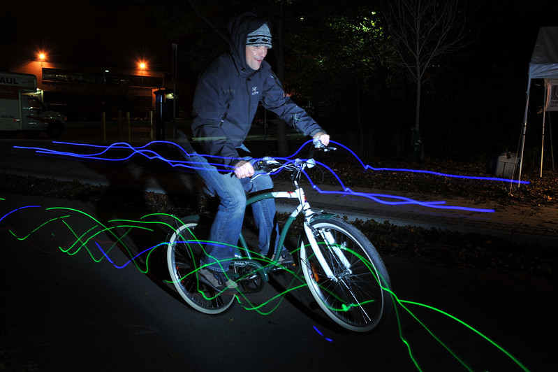 NightShift light bike photo booth 250