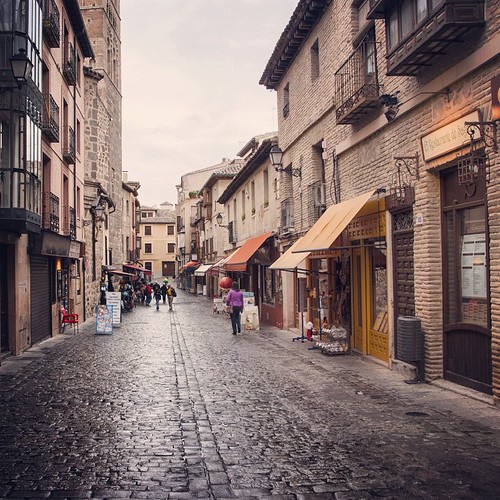 2012     #Travel #Memories #Throwback #2012 #Autumn #Toledo #Spain    ...   ... #Old #City #Town #Rainy #Street #Stores #Peoples ©  Jude Lee