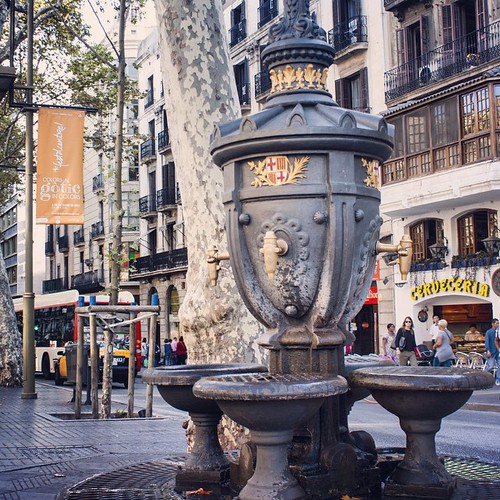 2012     #Travel #Memories #Throwback #2012 #Autumn #Barcelona #Spain      #Rambla #Street #Ornate #Fountain ©  Jude Lee