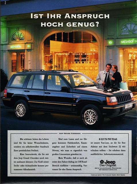 germany jeep ad grand german cherokee 1994 limited import
