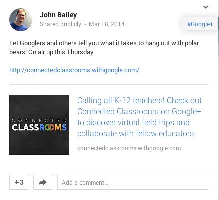 John Bailey shares Google Connected Clas by Wesley Fryer, on Flickr
