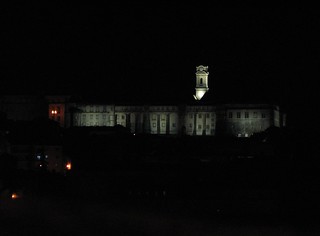 Coimbra's university tower by night