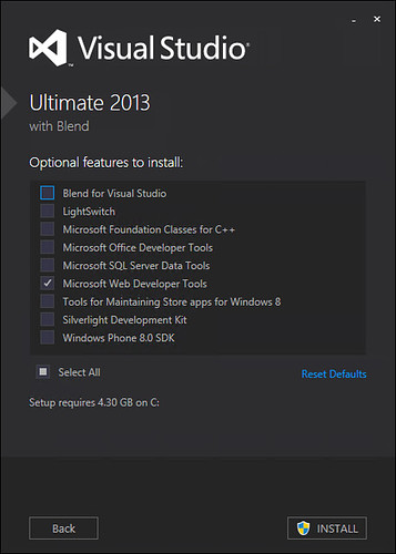Visual Studio 2013 installer