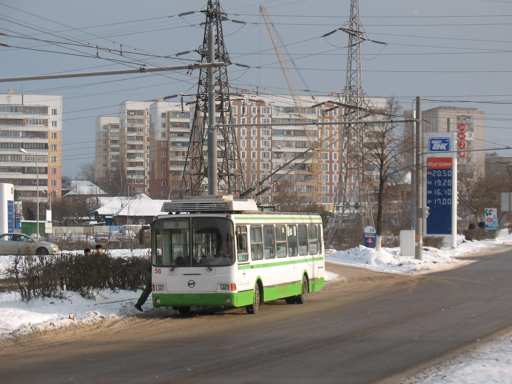 : Tula trolleybus 56 LiAZ-5280 build in 2006. seen at new line operated in 2008-2015