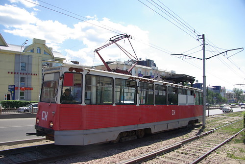 Ulan-Ude tram 71-605 overhead wiring control SI ©  trolleway