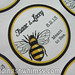 Vintage Bee Wedding Label/Sticker Customized in Black and Yellow <a style="margin-left:10px; font-size:0.8em;" href="http://www.flickr.com/photos/37714476@N03/11294339915/" target="_blank">@flickr</a>