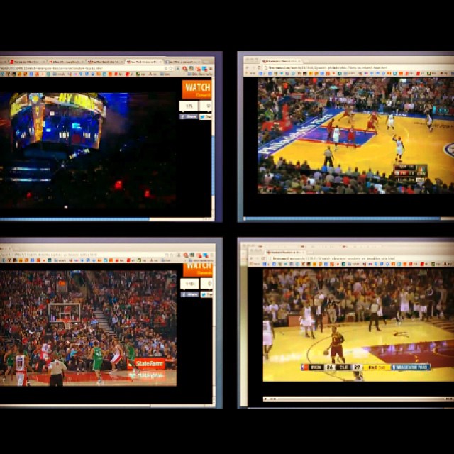 enjoying my mac spaces :-) have 7 NBA streams..... At the SAAAME TIIIME! #finally @streamwatchLIVE