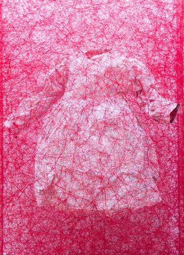 “Mixed Media Sculpture by Chiharu Shiota: Zustand des Seins (Kinderkleid) / State of Being (Children’s Dress), 2013” / ARNDT / Art Basel Hong Kong 2013 / SML.20130523.EOSM.03954