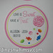 Custom Pink and Green Love is Sweet Have a Treat Wedding Favor Labels/Stickers Personalized Lollipop Candy <a style="margin-left:10px; font-size:0.8em;" href="http://www.flickr.com/photos/37714476@N03/9473639086/" target="_blank">@flickr</a>