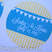 Yellow Gingham with Blue Custom Wedding Label/Sticker with White Bunting <a style="margin-left:10px; font-size:0.8em;" href="http://www.flickr.com/photos/37714476@N03/11294465443/" target="_blank">@flickr</a>