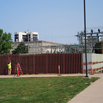 Substation Fence Being Painted