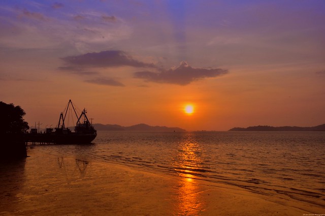 An evening at Victoria Point, Ranong, Thailand.