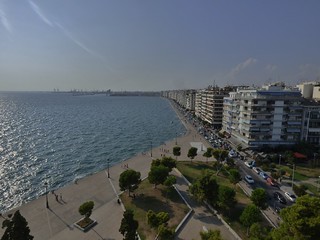 The Waterfront from the White Tower in Thessaloniki, Greece - August 2014