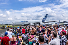 A380 at Farnborough air show • <a style="font-size:0.8em;" href="http://www.flickr.com/photos/125767964@N08/14740750231/" target="_blank">View on Flickr</a>