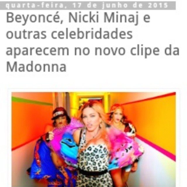 #Beyoncé, #NickiMinaj e outras celebridades aparecem no novo clipe da #MADONNA #BitchIMMADONNA