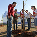 Plantando um Jequitibá na inauguração de uma escola em Araçatuba