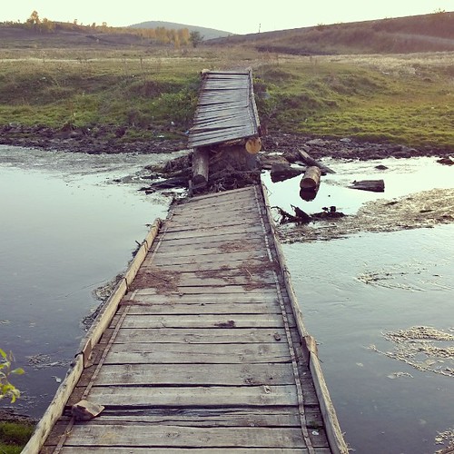 A #broken #wooden #bridge at the #Miass river. Near Miass-2. # ©  Don Miguel
