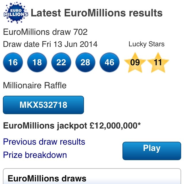 Euromillions lotto results Friday 13th June 2014. Visit www.lotto-results-online.com for more information and to watch the live drawing.