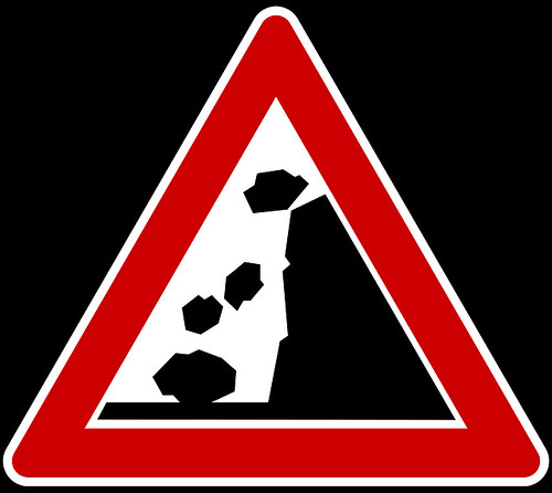 Landslide sign