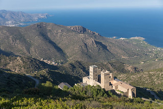 Espagne, Catalogne, province de Gerone, El Port de la Selva, monastère de San Pere de Rodes
