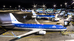 Line up of KLM 737's during the evening rush hour • <a style="font-size:0.8em;" href="http://www.flickr.com/photos/125767964@N08/15635970152/" target="_blank">View on Flickr</a>