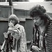 Jimi Hendrix of the Experience and Brian Jones of the Rolling Stones at the Monterey Pop Festival in June of 1967. Jones died in 1969 and Hendrix in 1970.