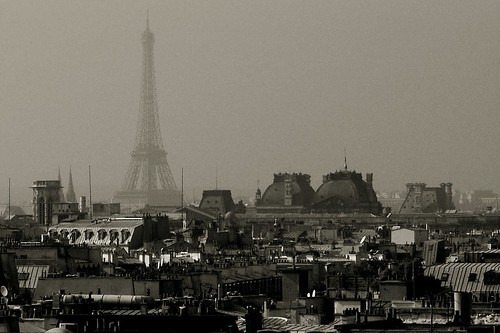 Eiffel Tower in the mist