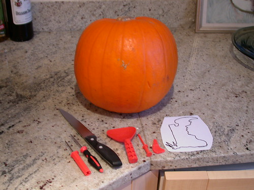 Pumpkin and tools