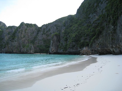 White sand beach at Maya Bay
