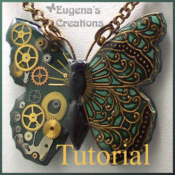 Tutorial, Steampunk and Filigree Butterfly Necklace