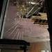 Shattered glass partition to the Wedgewood Room