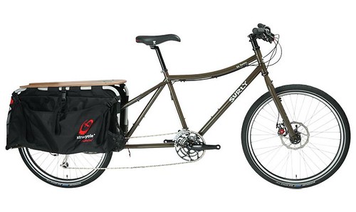 Surly Big Dummy bike - olive drab - right side view