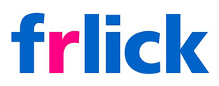 Logotipo de flickr con las letras cambiadas, quedando frlick