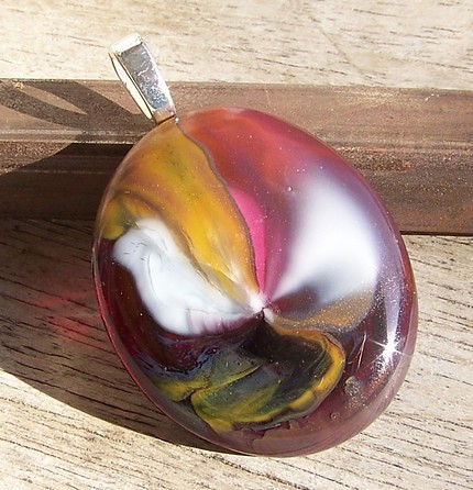 Blooming Lillie Fused Glass Pendant