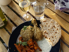 Chicken Masala med gulerødder, chapati og raita