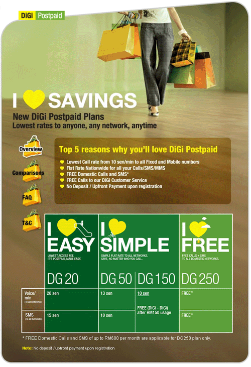 DiGi launches new postpaid plans, I Love Savings – Lowest reates to anyone, any network, anytime