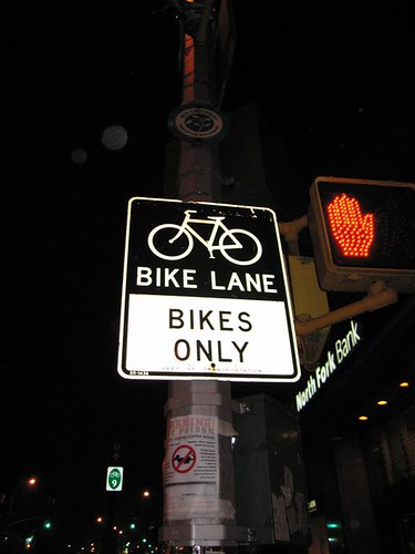 Bike Lane: Bikes Only sign