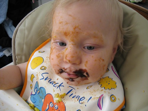 First taste of chocolate pudding
