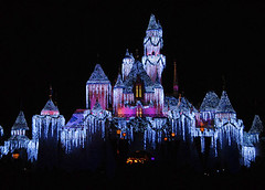Sleeping Beauty Castle at Christmas