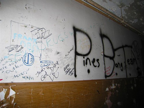 Pines Bong Team graffiti in the Ritz