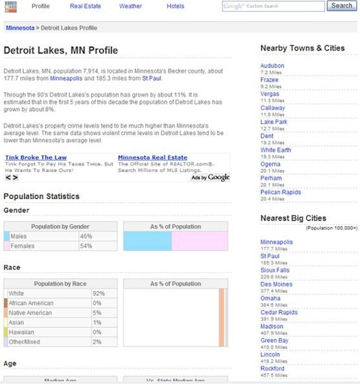 Michele Bachmann Anti-Elwyn Tinklenberg Google Adsense Ad - Screenshot Detail - 10/31/08