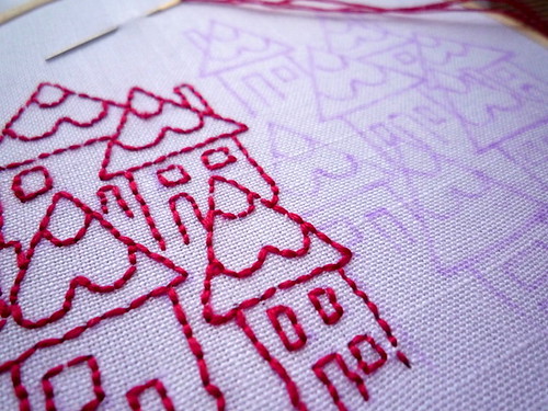 Stitching Little Houses by you.