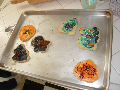 Ava's cookies on the right. Grace's cookies on the left.