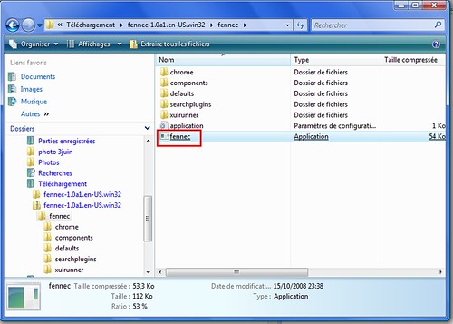 Test Mozilla Fennec sur Windows Vista